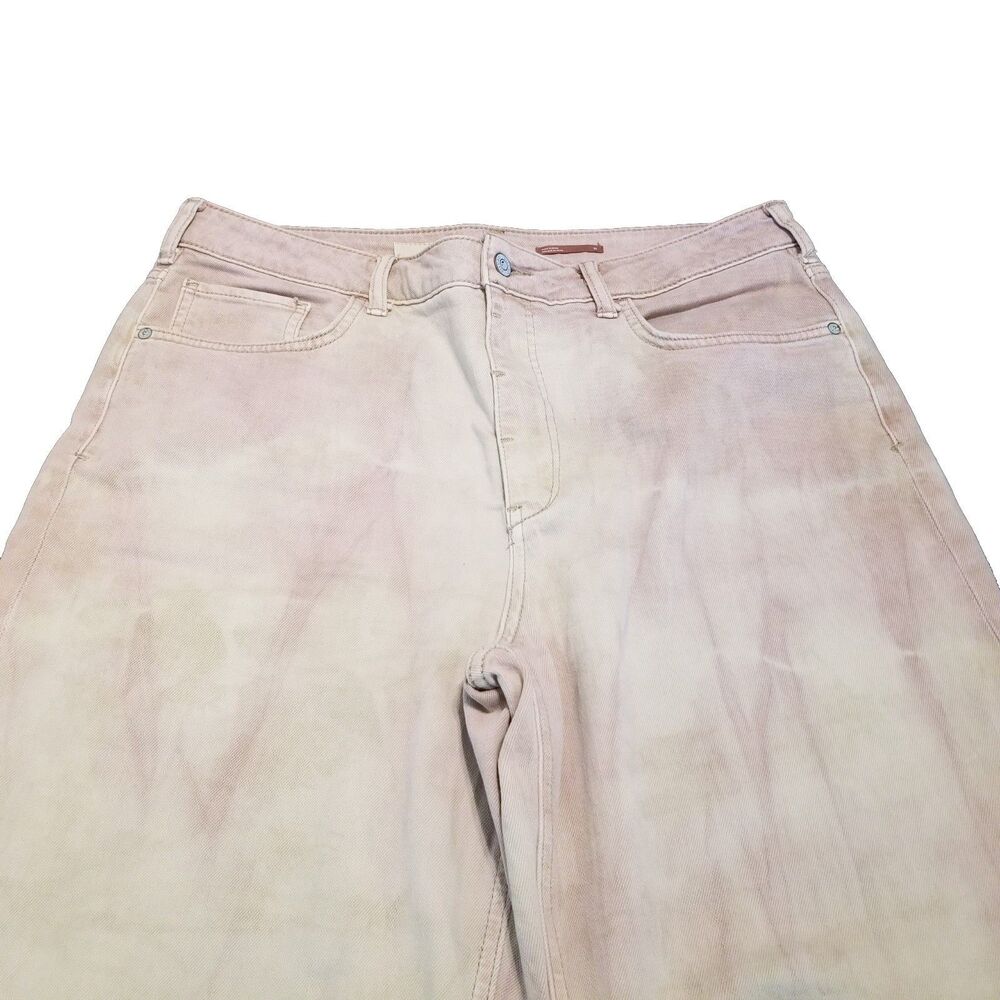 Pilcro Jeans Women's Size 32 The Bow Boyfriend Tie Dye Barrel Leg Denim (35x27) - Picture 2 of 6